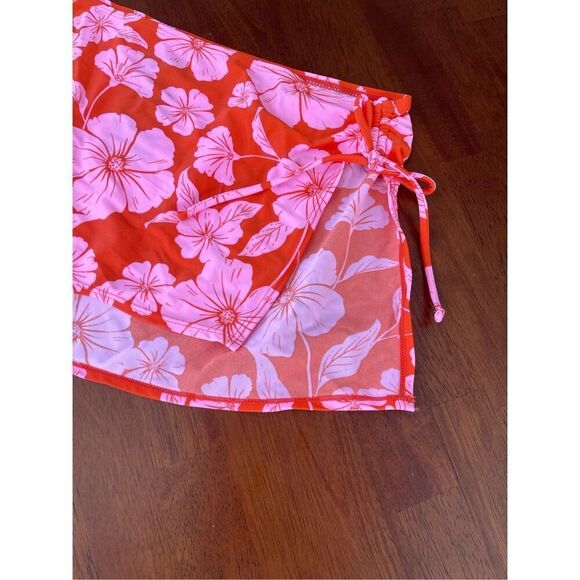 NWT Wild Fable pink floral swim cover skirt Size M - Picture 5 of 7